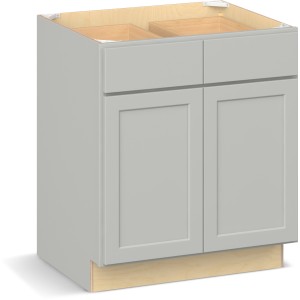 RELIABILT Parkstone II Base Cabinet, Light Gray, 30" W, 2 Doors 2 Drawers, Fully Assembled - 649981 | Lowe's Pro Supply
